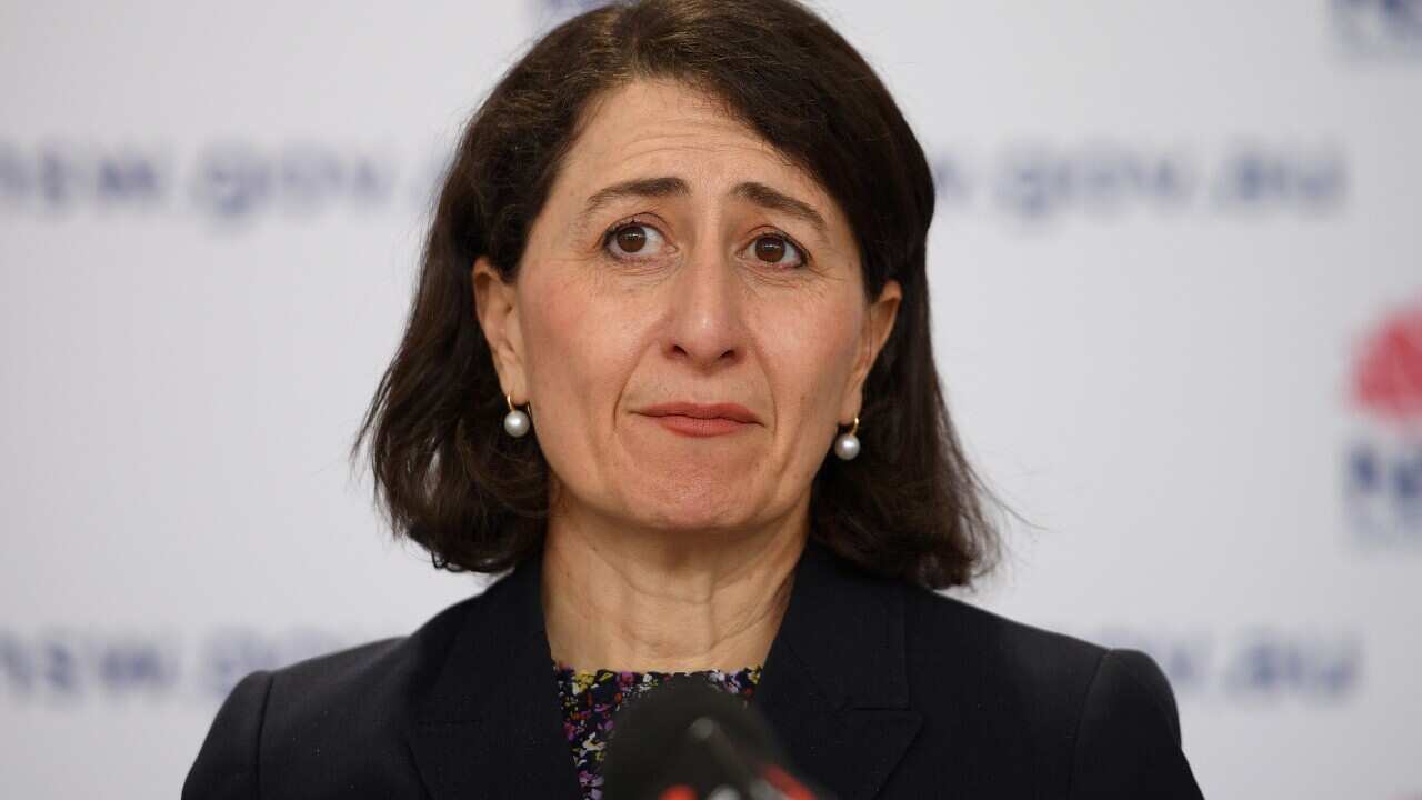 NSW Premier Gladys Berejiklian addresses media during a press conference in Sydney.