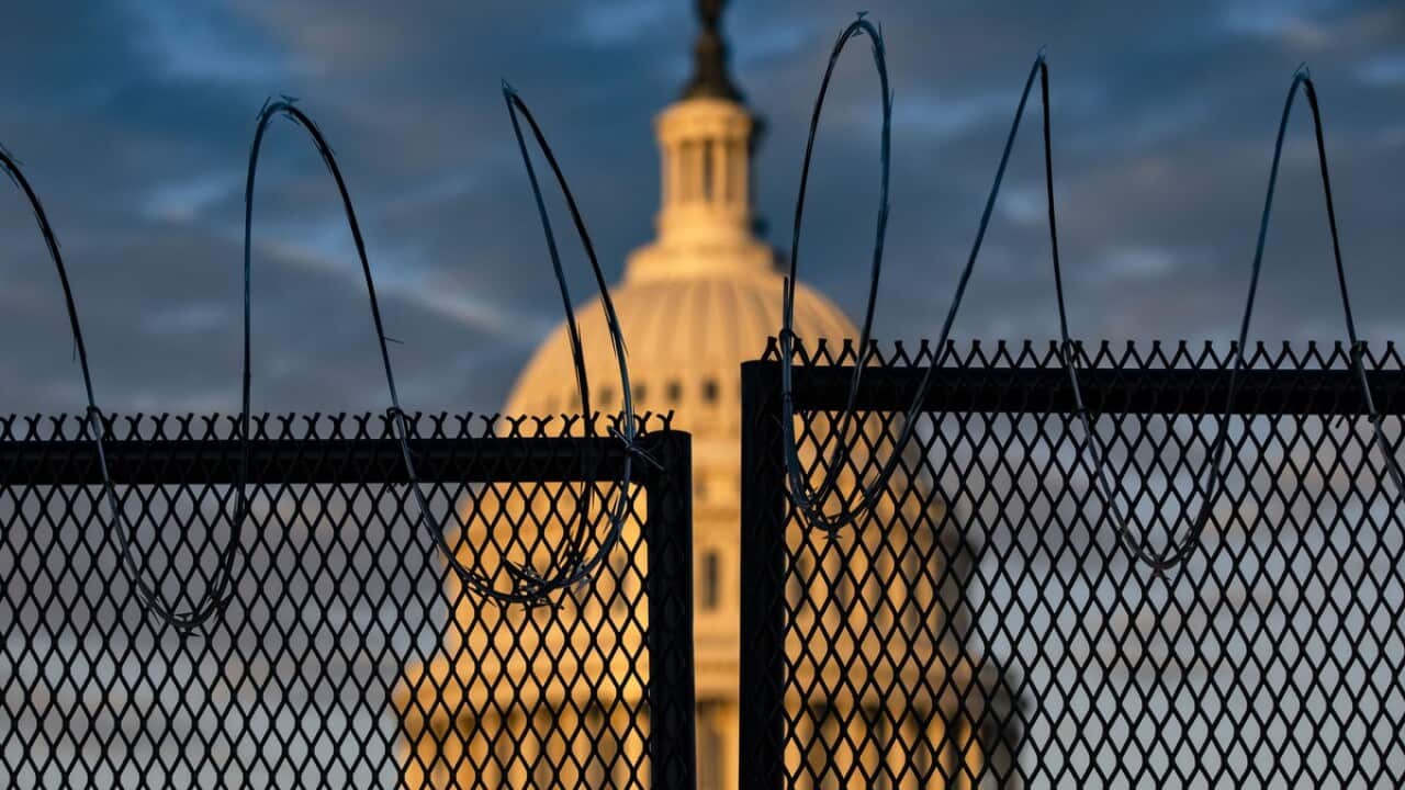 The Capitol before the Biden Inauguration.