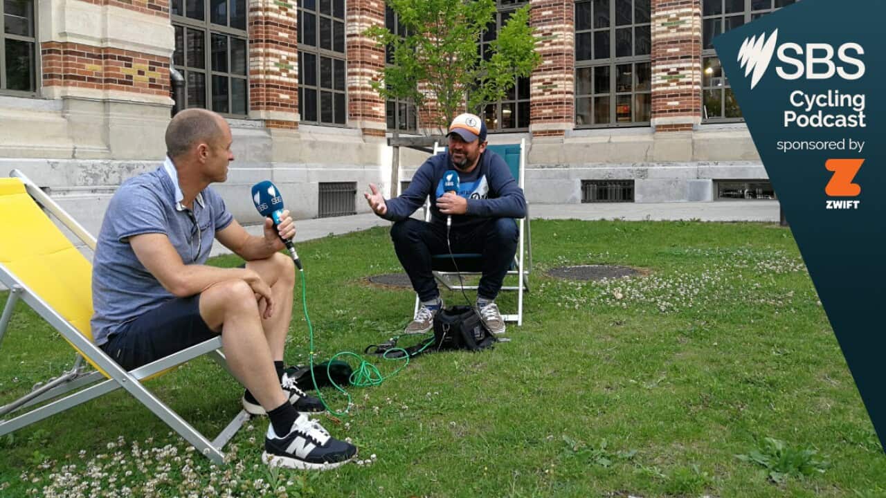 Macka and Christophe having a heated discussion in the podcast
