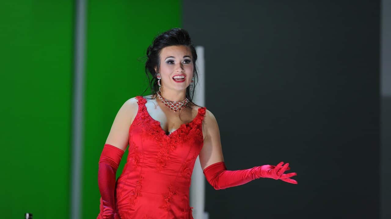 Olga Peretyatko as Norina in Gaetano Donizetti's Don Pasquale in a London performance