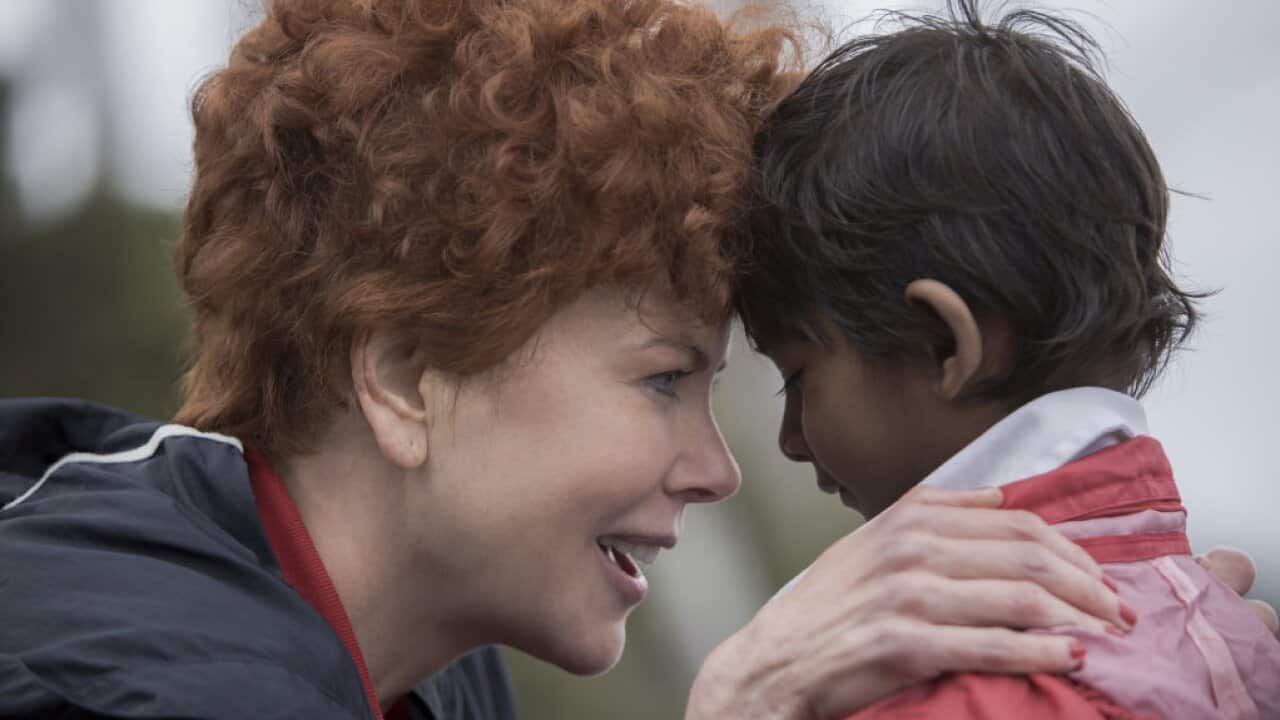 Nicole Kidman and Sunny Pawar in a scene from the movie Lion. Supplied by Transmission Films.