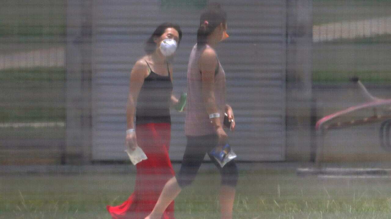 Evacuees from Wuhan in the Christmas Island Australian Immigration Detention Centre
