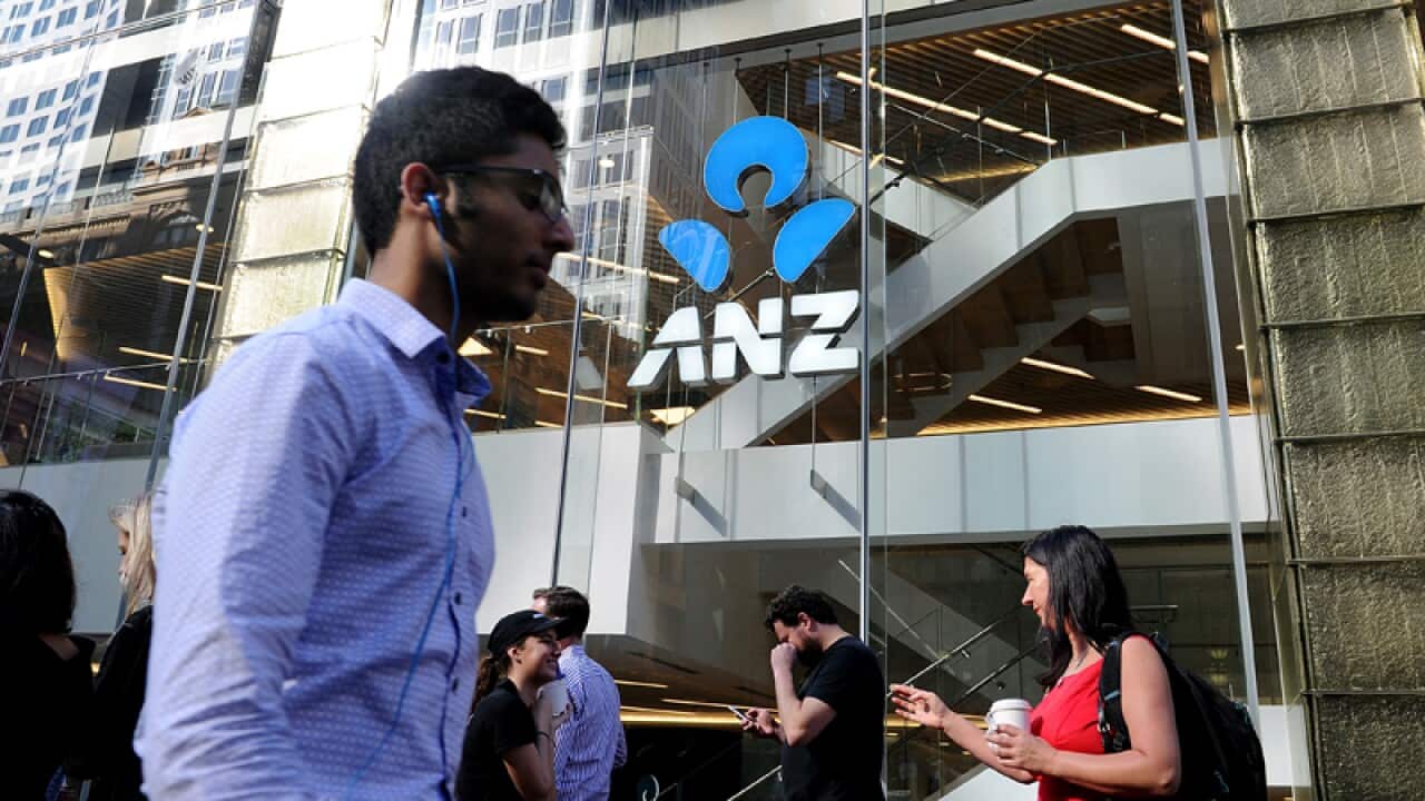 ANZ bank signage in Sydney