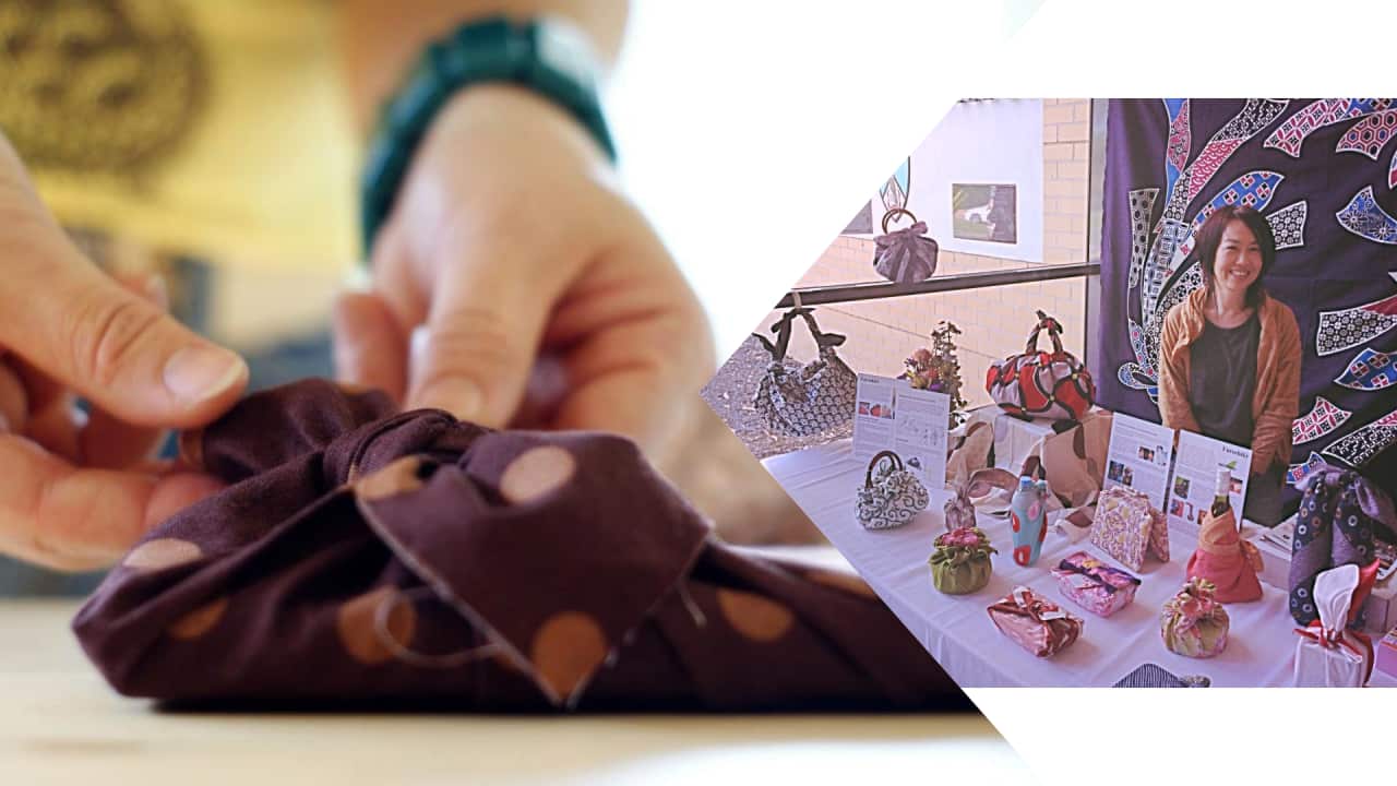 Japanese furoshiki wrapping