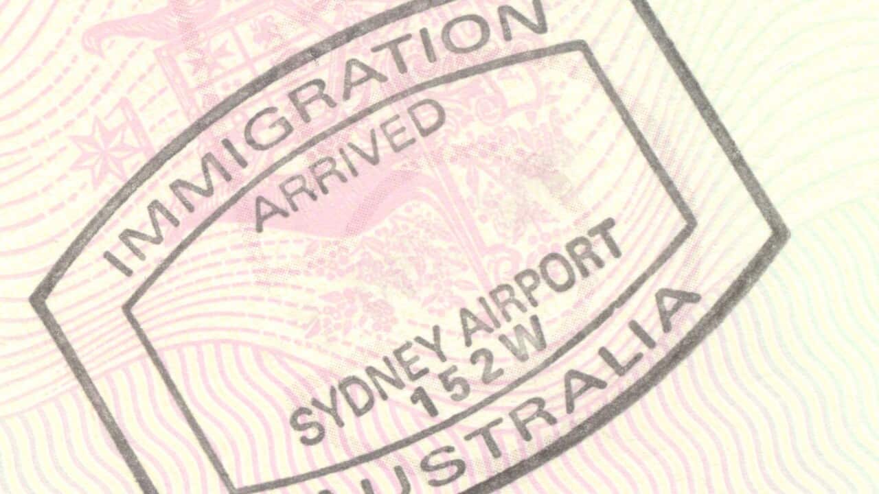 Australia immigration entry stamp