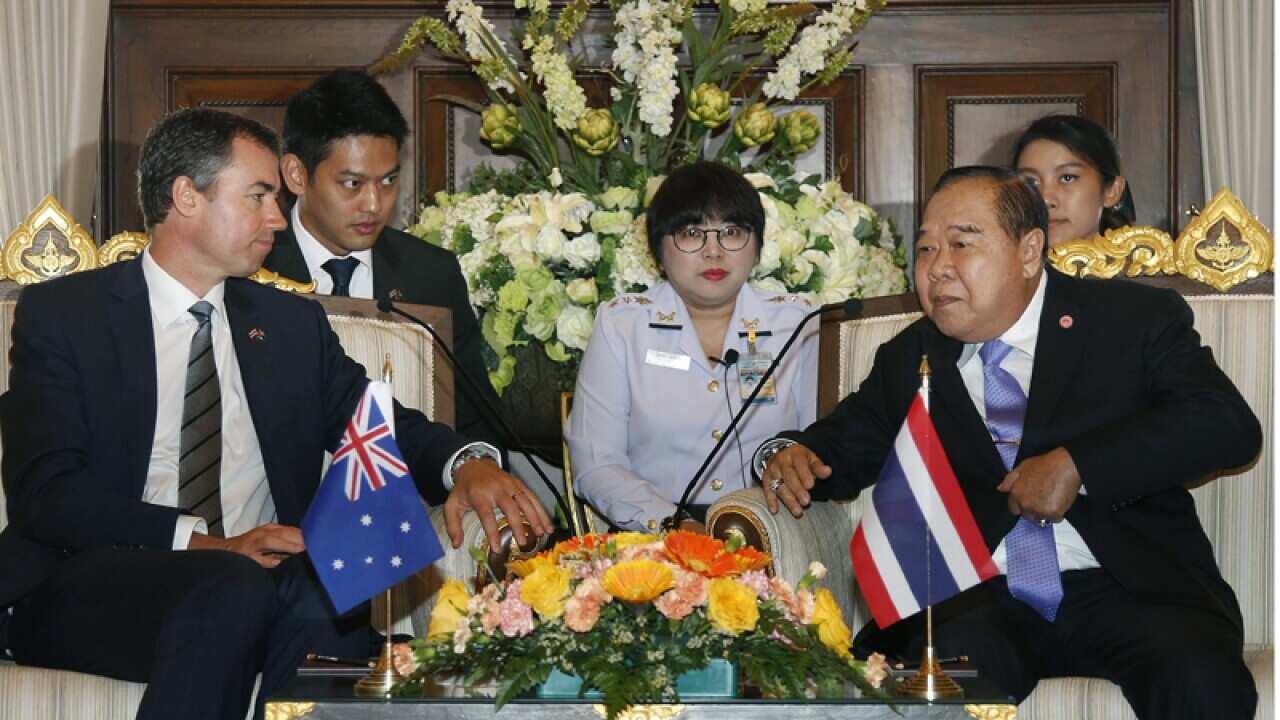 Michael Keenan (L) Thai Deputy Prime Minister