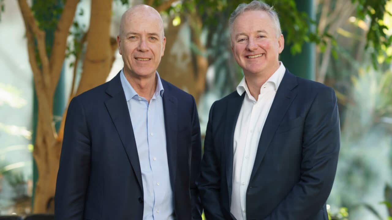 Greg Hywood, left, and Hugh Marks