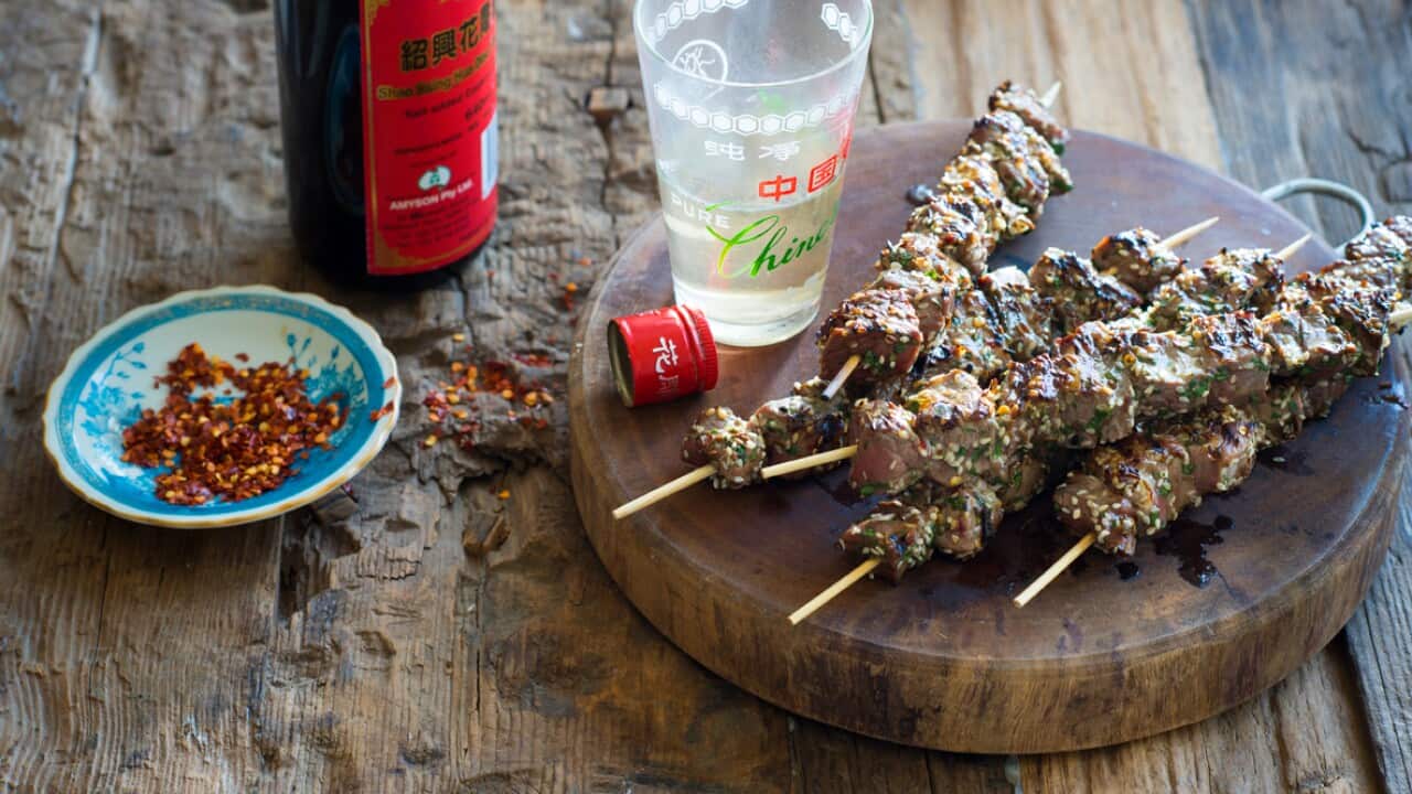 Cumin lamb skewers SBS Food