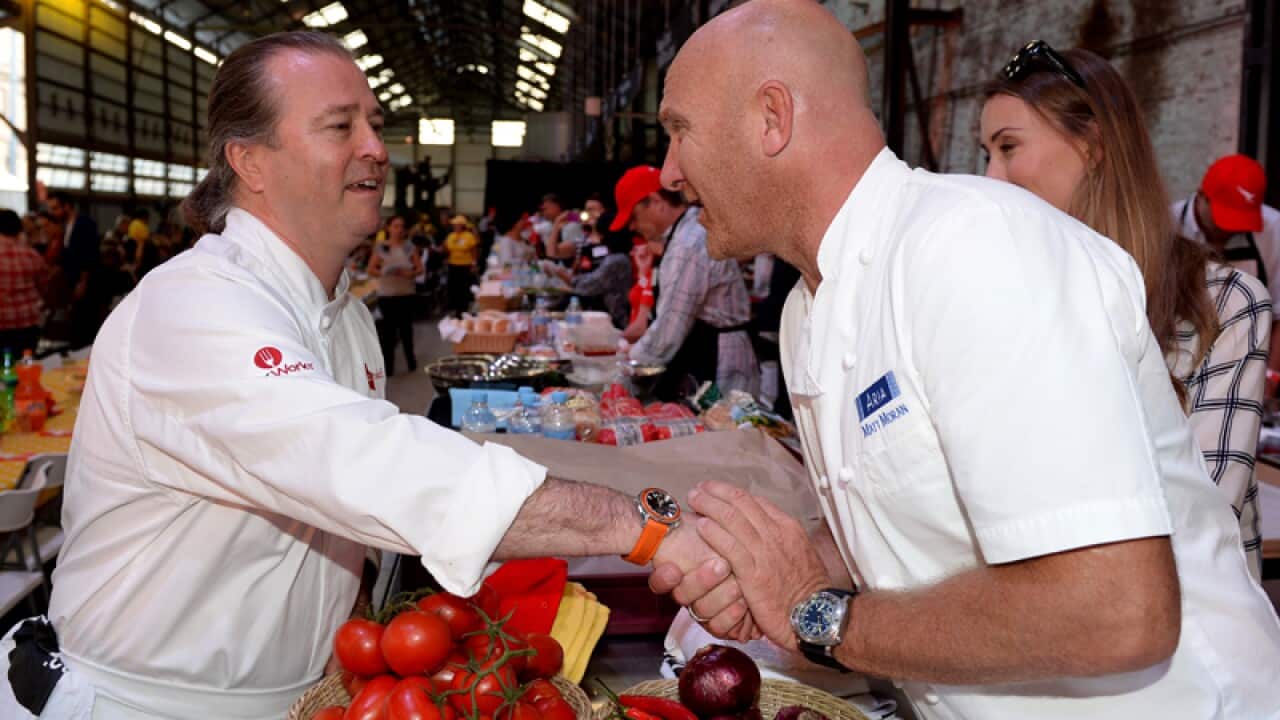 Rockpool chef Neil Perry and Aria chef Matt Moran