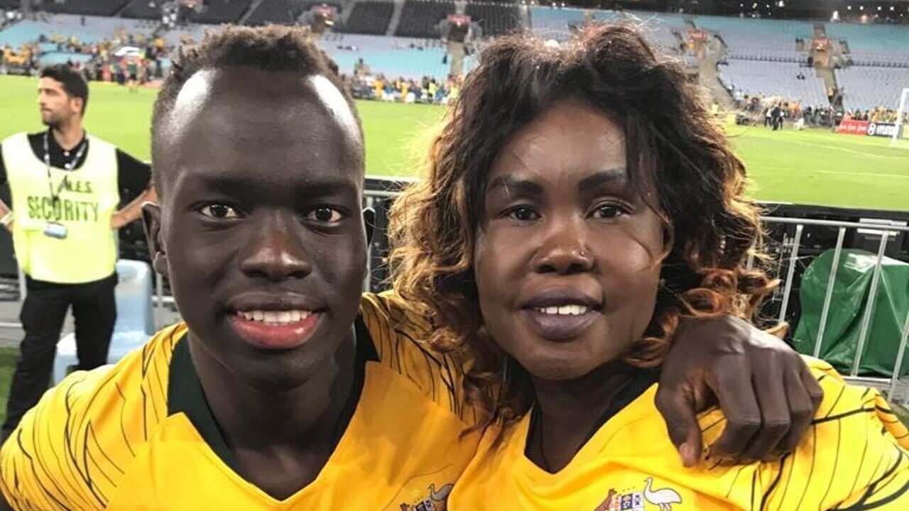 Awer Bul Mabil and his Mother Agot-mayom Dau