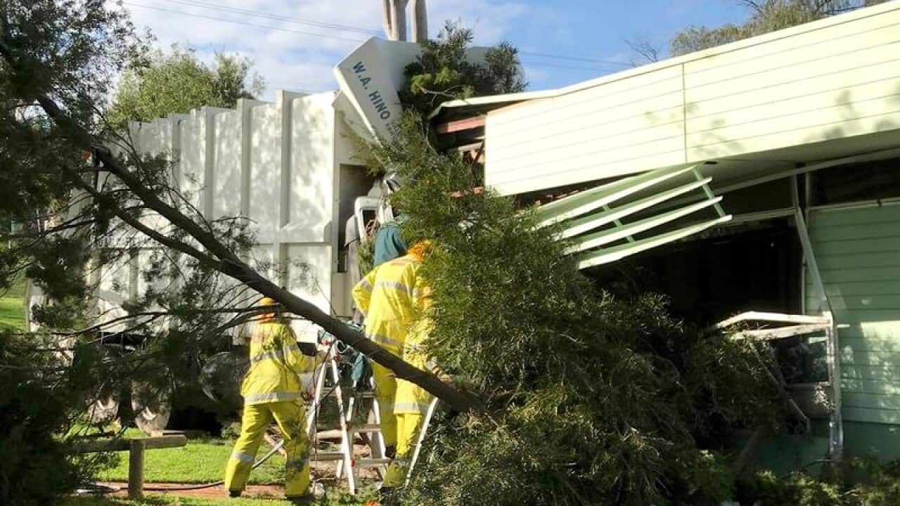 P garbage truck that ploughed into a Year 1 classroom.