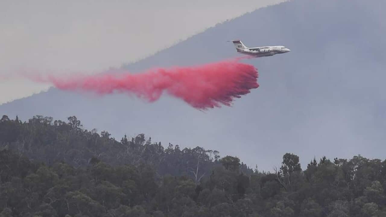 A water bombing airplane.