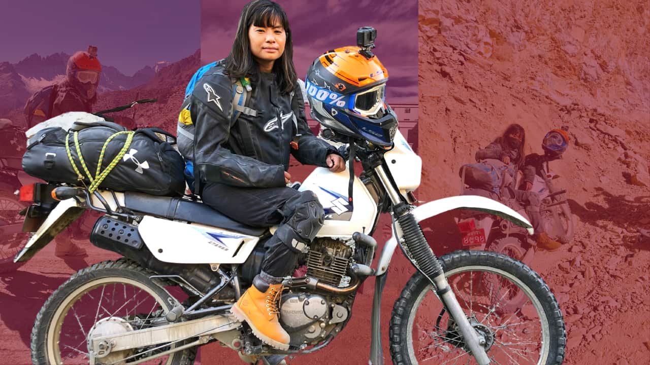 Melbourne resident Prerana Malla took a bike ride to the Upper Mustang, a remote Himalayan region of Nepal, with her father Prem Malla, in 2019.