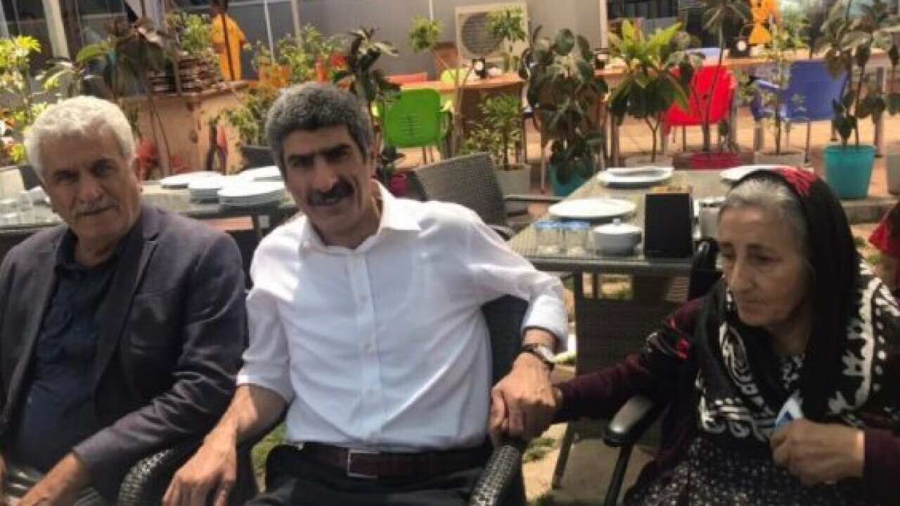 Serhat Tugan with his parents (released from prison 28yrs later)
