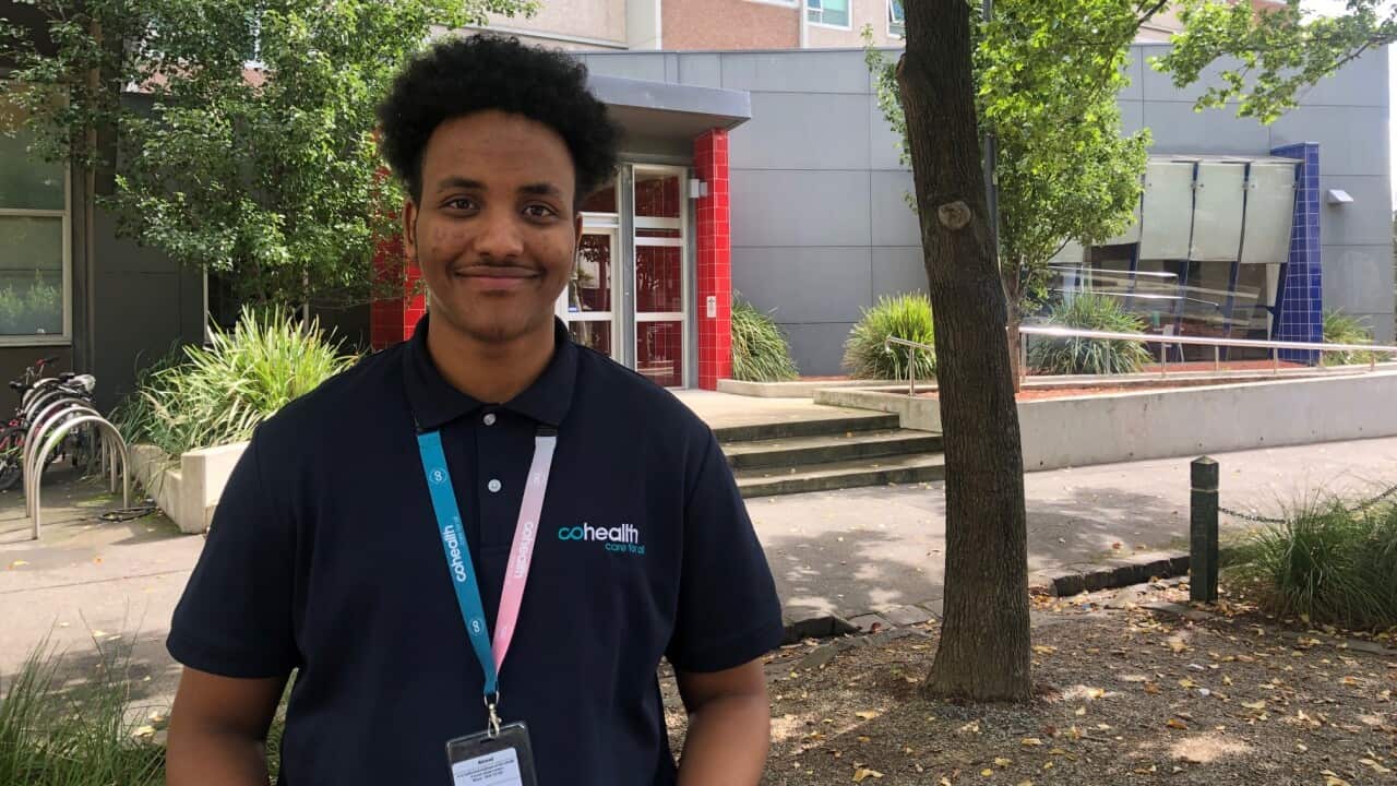 Health Concierge Ahmad Mahmud at public housing towers in Melbourne’s north and west.