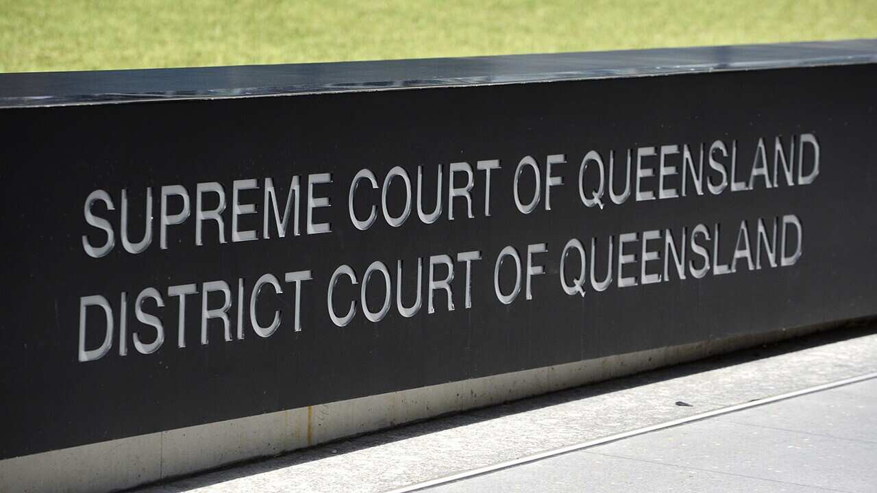 A sign outside the Supreme Court in Brisbane