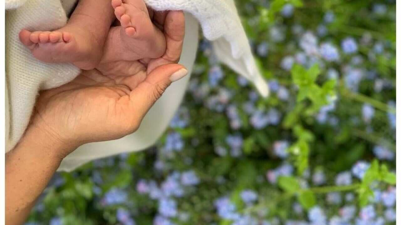 The Instagram picture showing baby Archie's feet