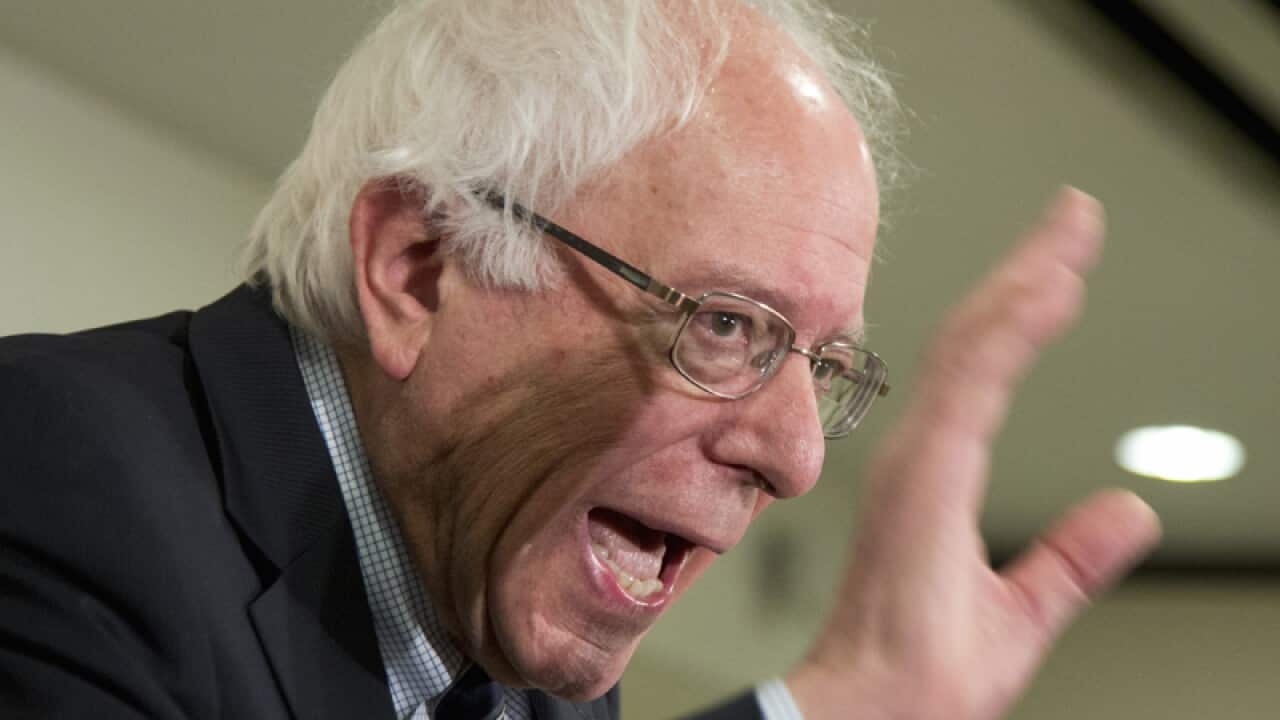 US Democratic presidential candidate Bernie Sanders