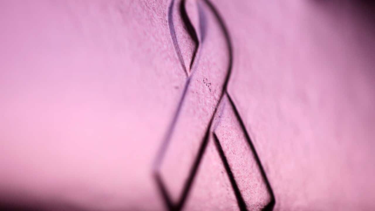 A pink ribbon for cancer awareness