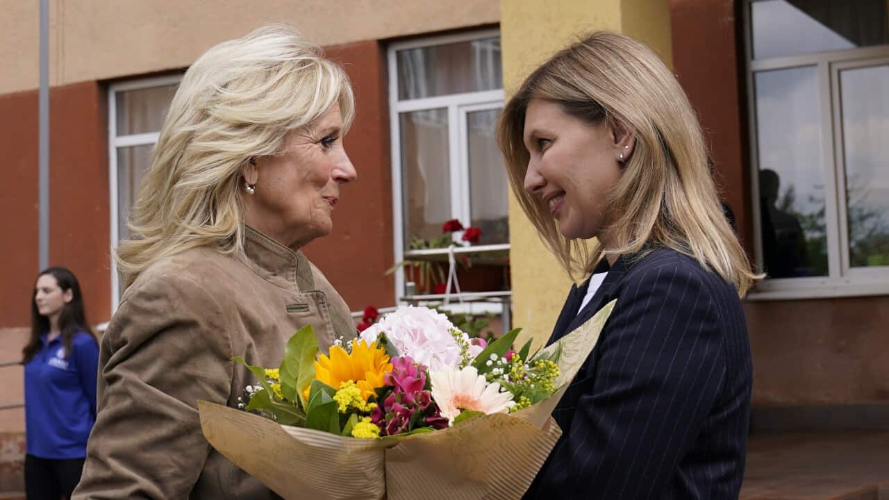 APTOPIX Russia Ukraine War Jill Biden