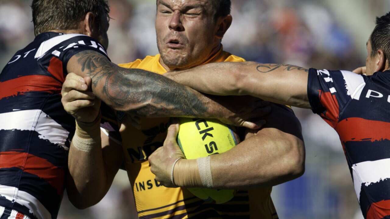 Broncos player Martin Kennedy during the NRL Auckland Nines