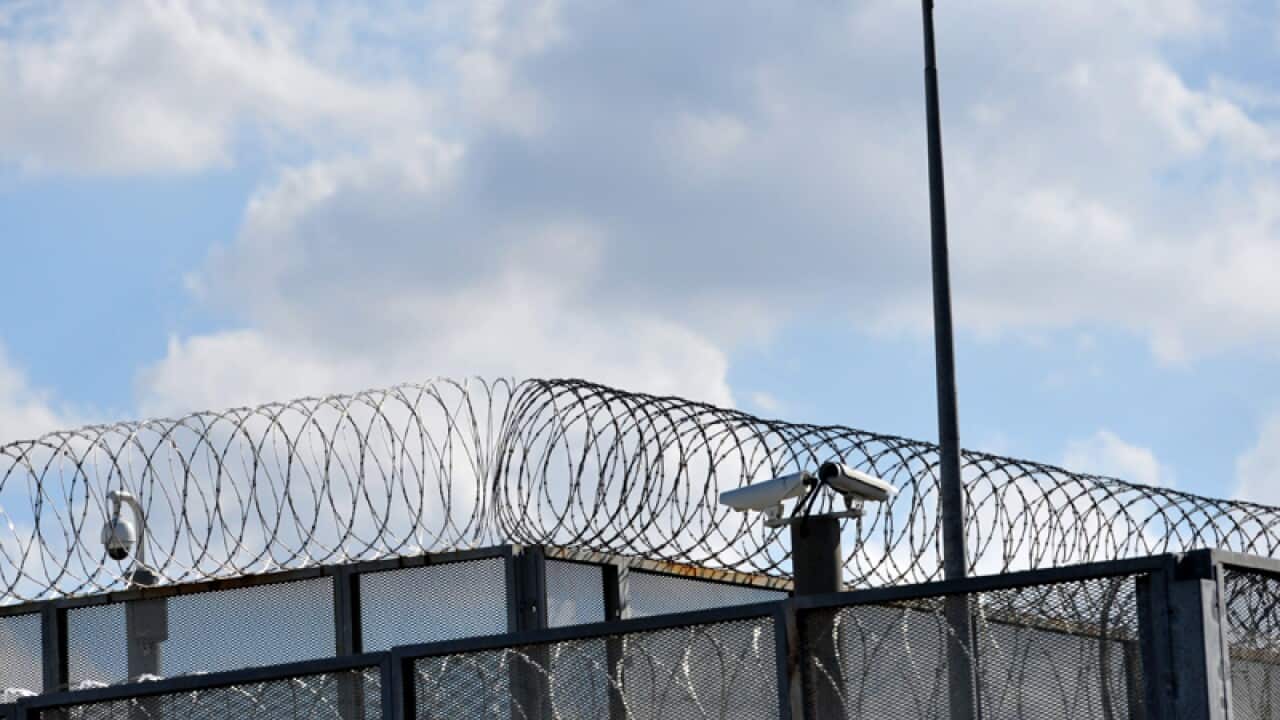 The perimeter fence at Silverwater jail