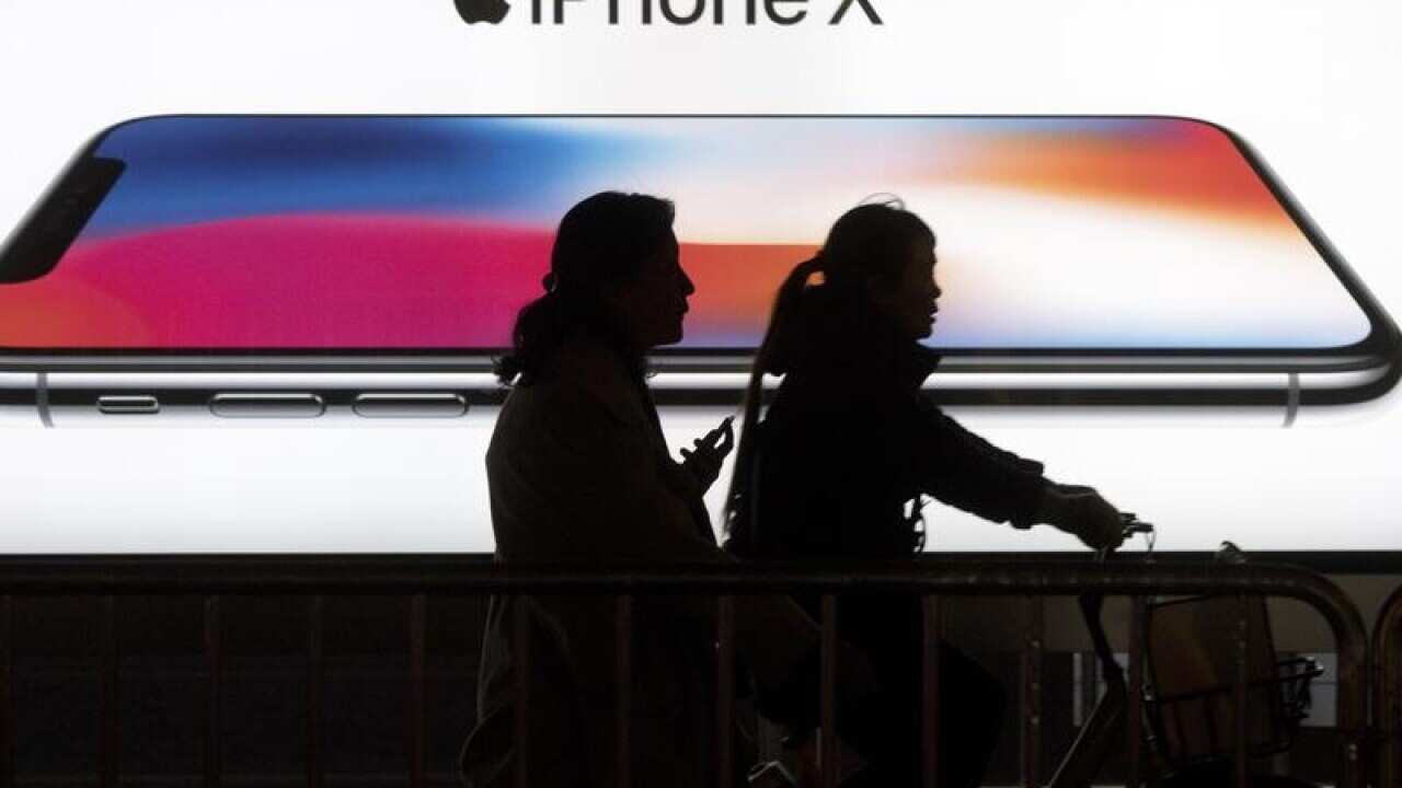 An advertisement for the iPhone X