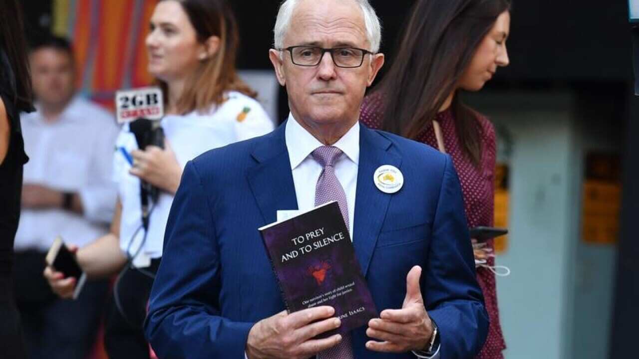 Malcolm Turnbull leaves the final hearing of abuse royal commission.