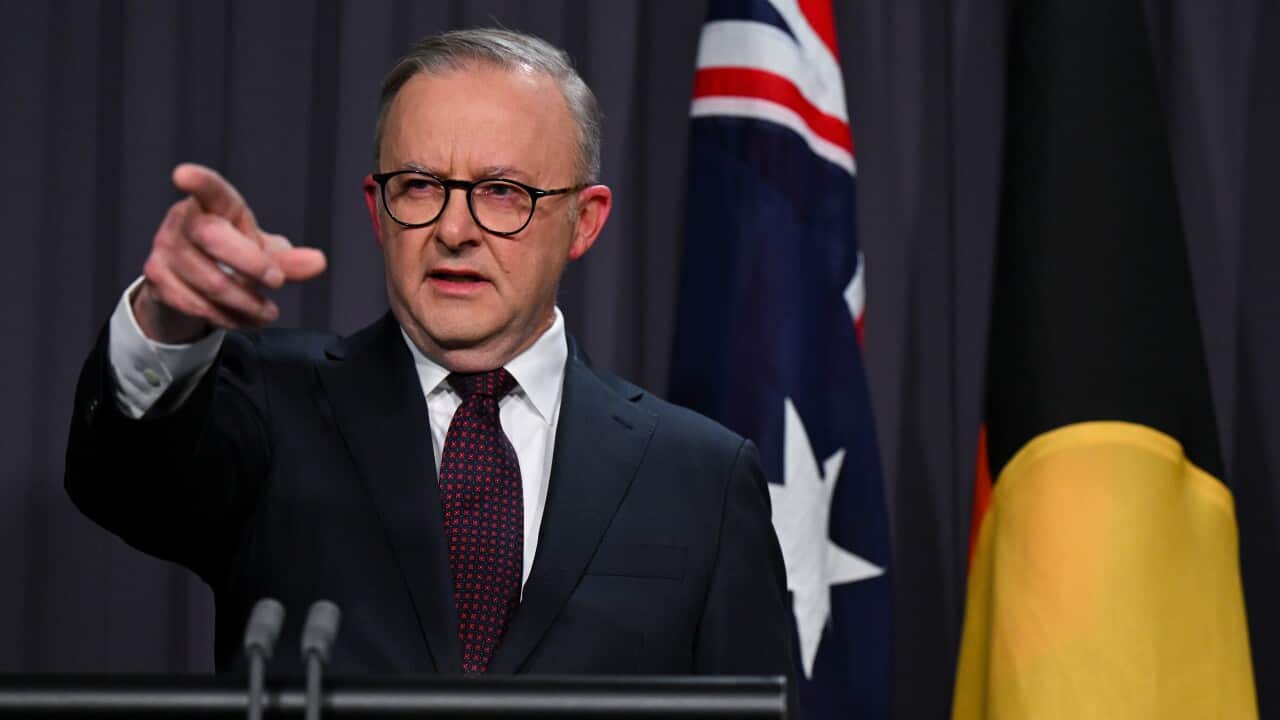 Prime Minister Anthony Albanese delivers a statement on the outcome of the Voice Referendum at Parliament House in Canberra on Saturday, 14 October 2023.