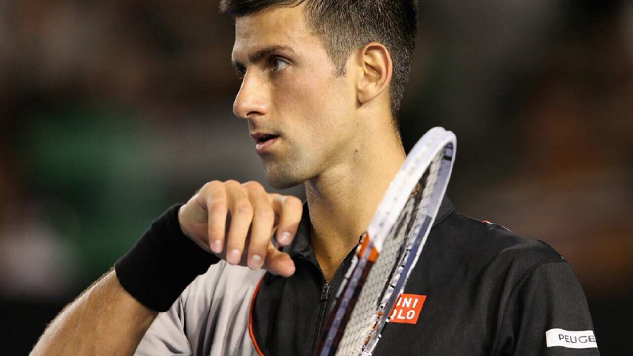 Novak Djokovic during the Australia Open