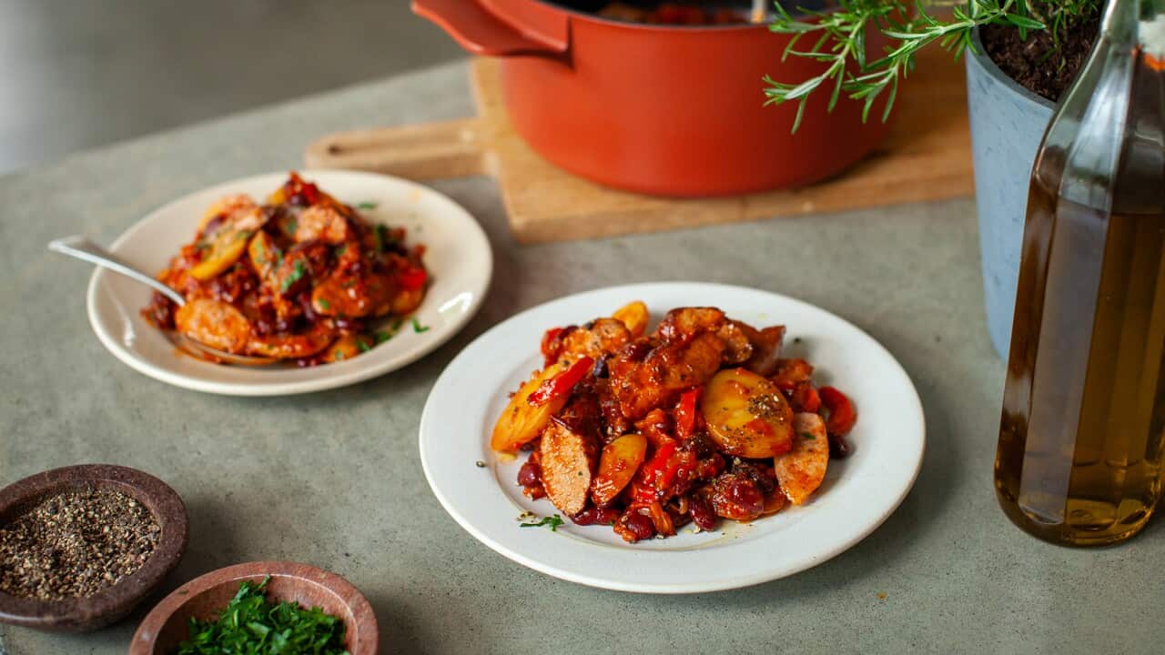 Nico Reynolds' hearty sausage hotpot