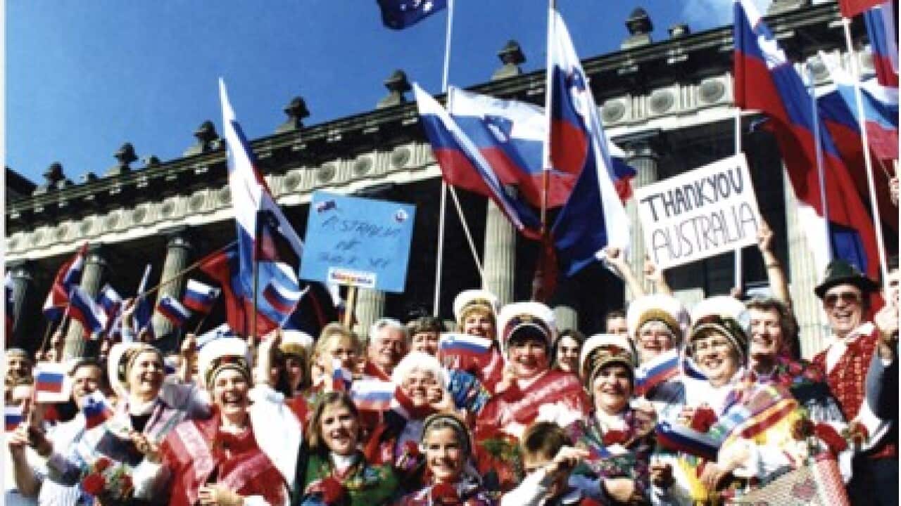 Slovenian community celebrating in Melbourne