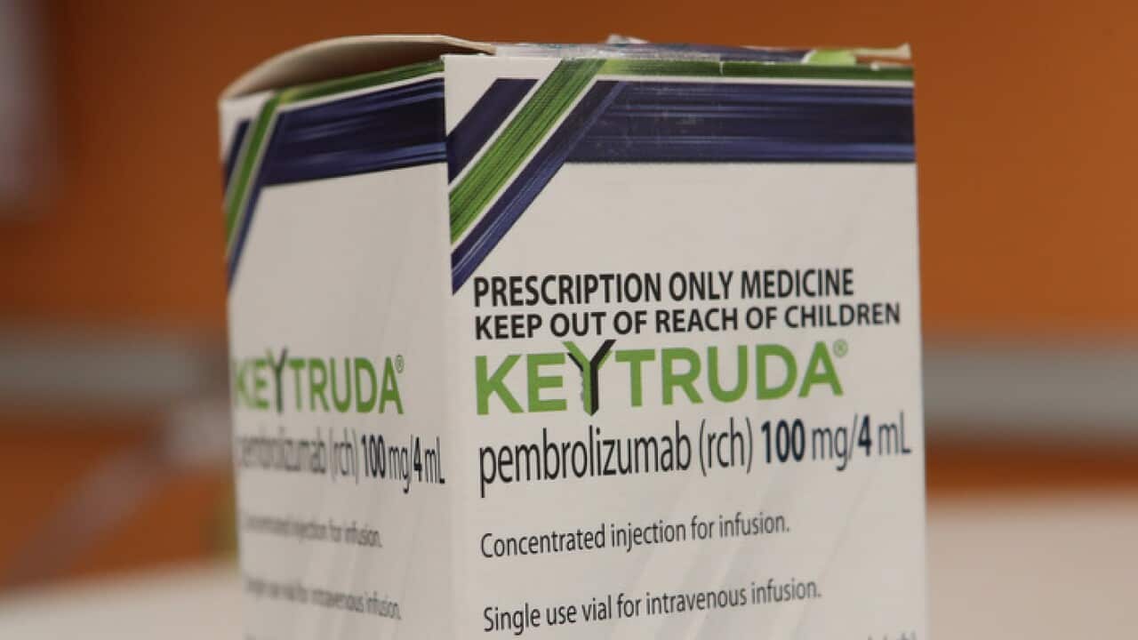 A box of Keyruda, a medication used to treat Hodgkin?s lymphoma.