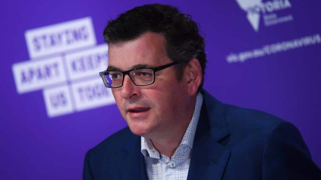 Victorian Premier Daniel Andrews addresses the media