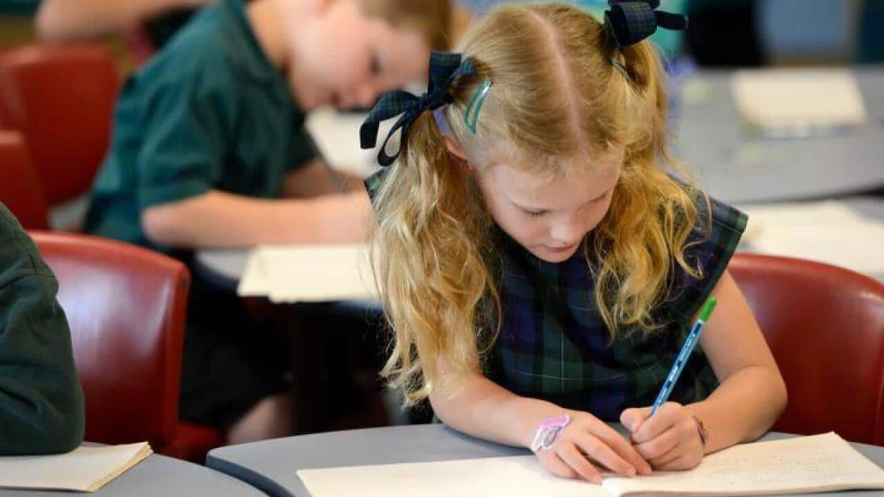 Primary school students in Brisbane
