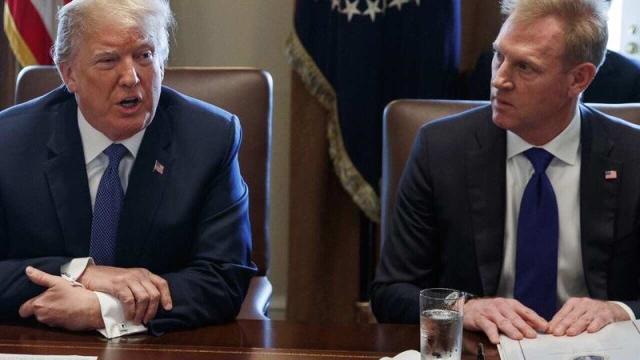 A file image of Donald Trump and Patrick Shanahan