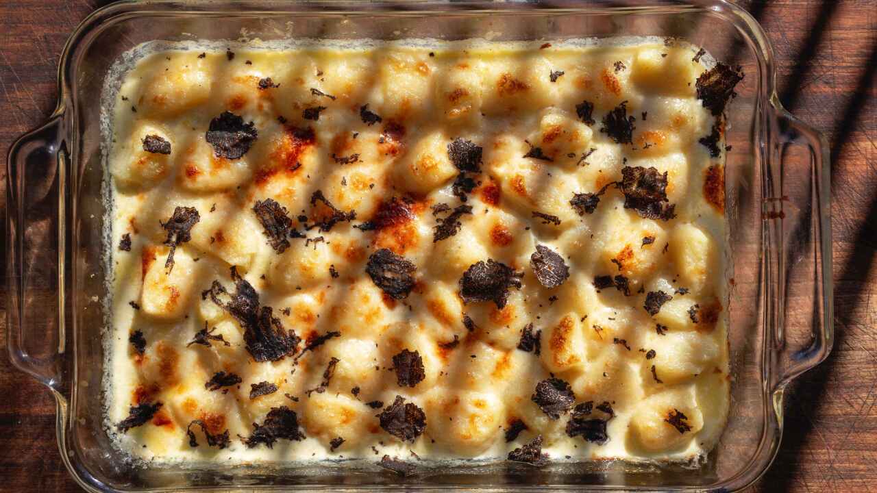 Baked gnocchi with taleggio and truffle