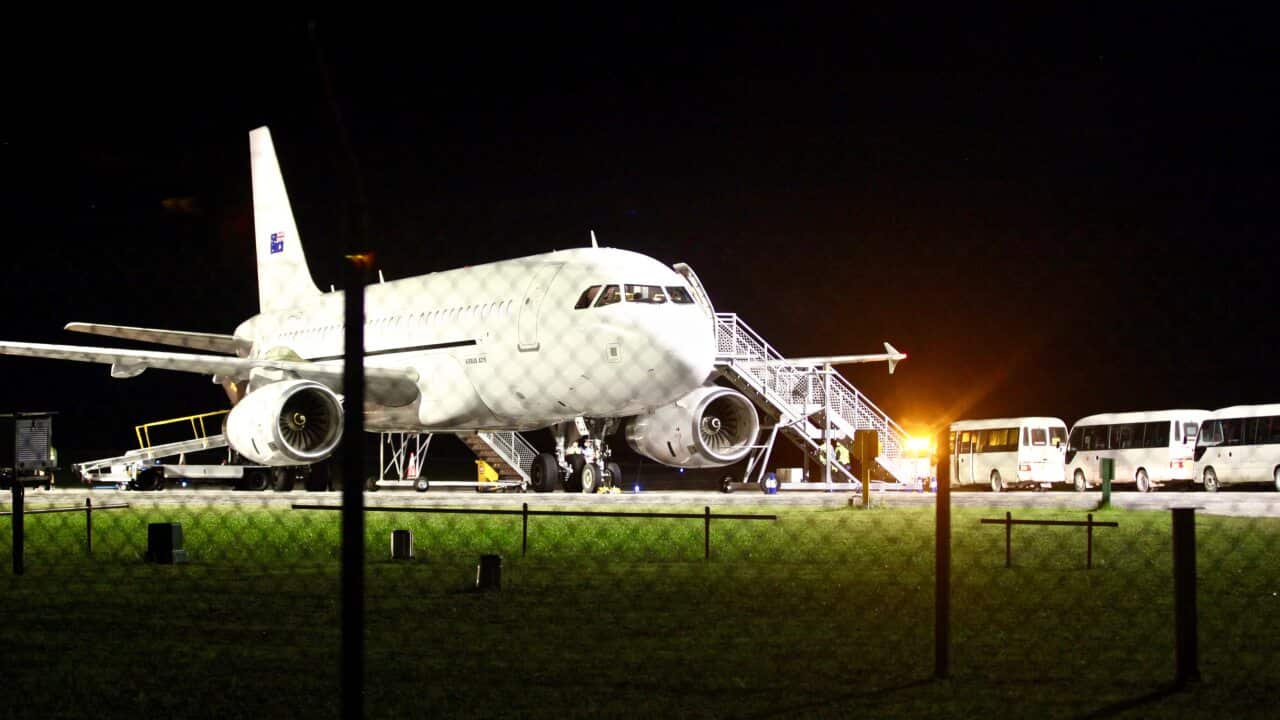 The first Australian flight out of Wuhan took evacuees to Christmas Island.