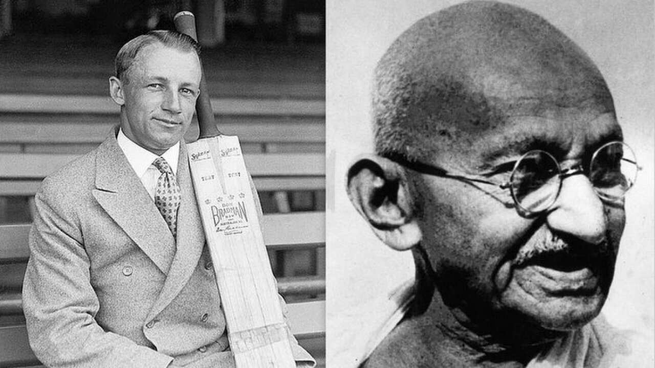 Don Bradman, Mahatma Gandhi