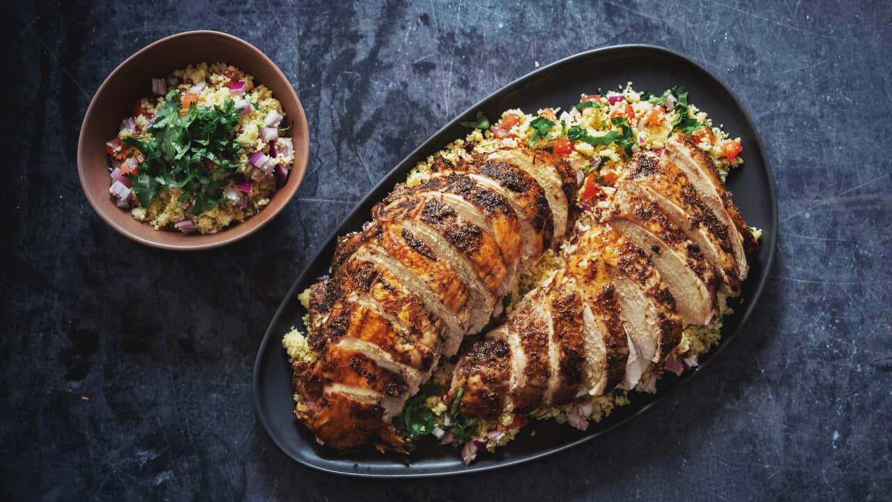 Moroccan roast turkey