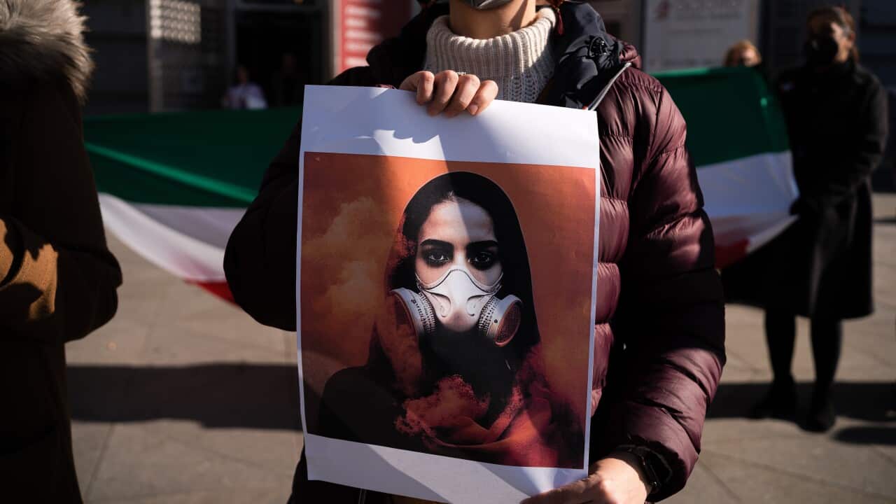 Women protest in Madrid against the hundreds of cases of girls poisoned in Iranian schools