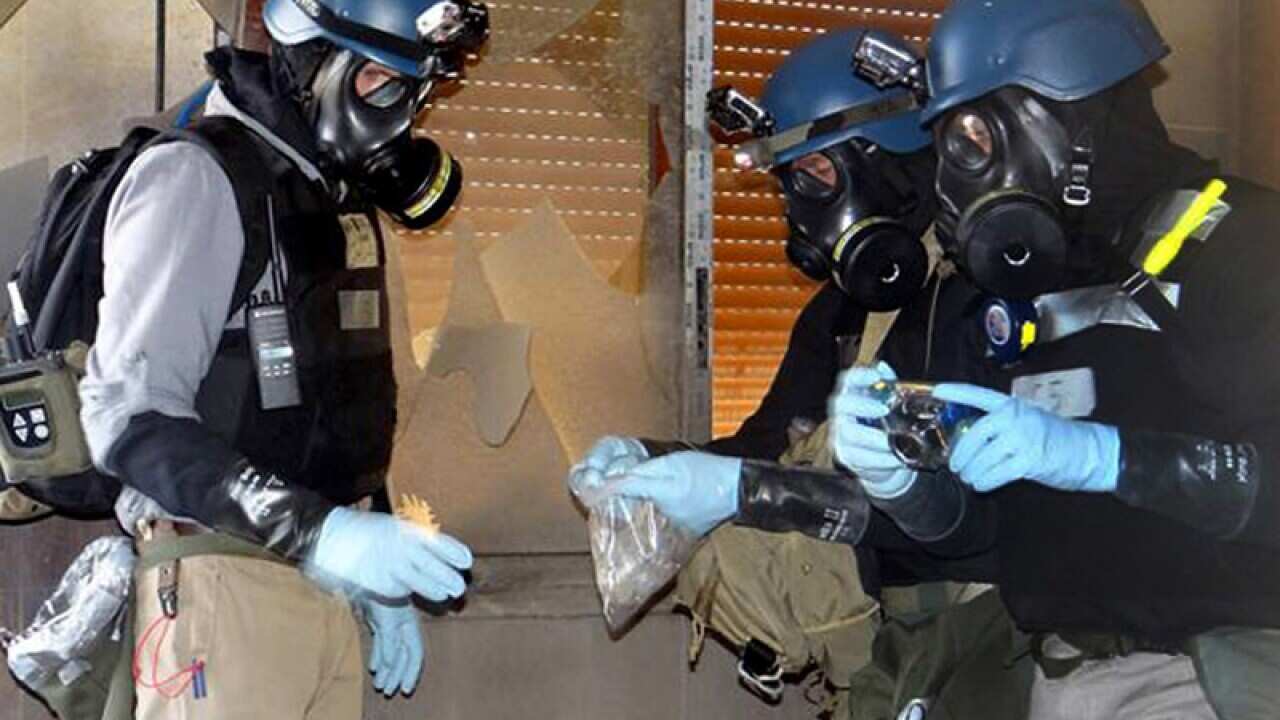 Members of the UN chemical weapons investigative team