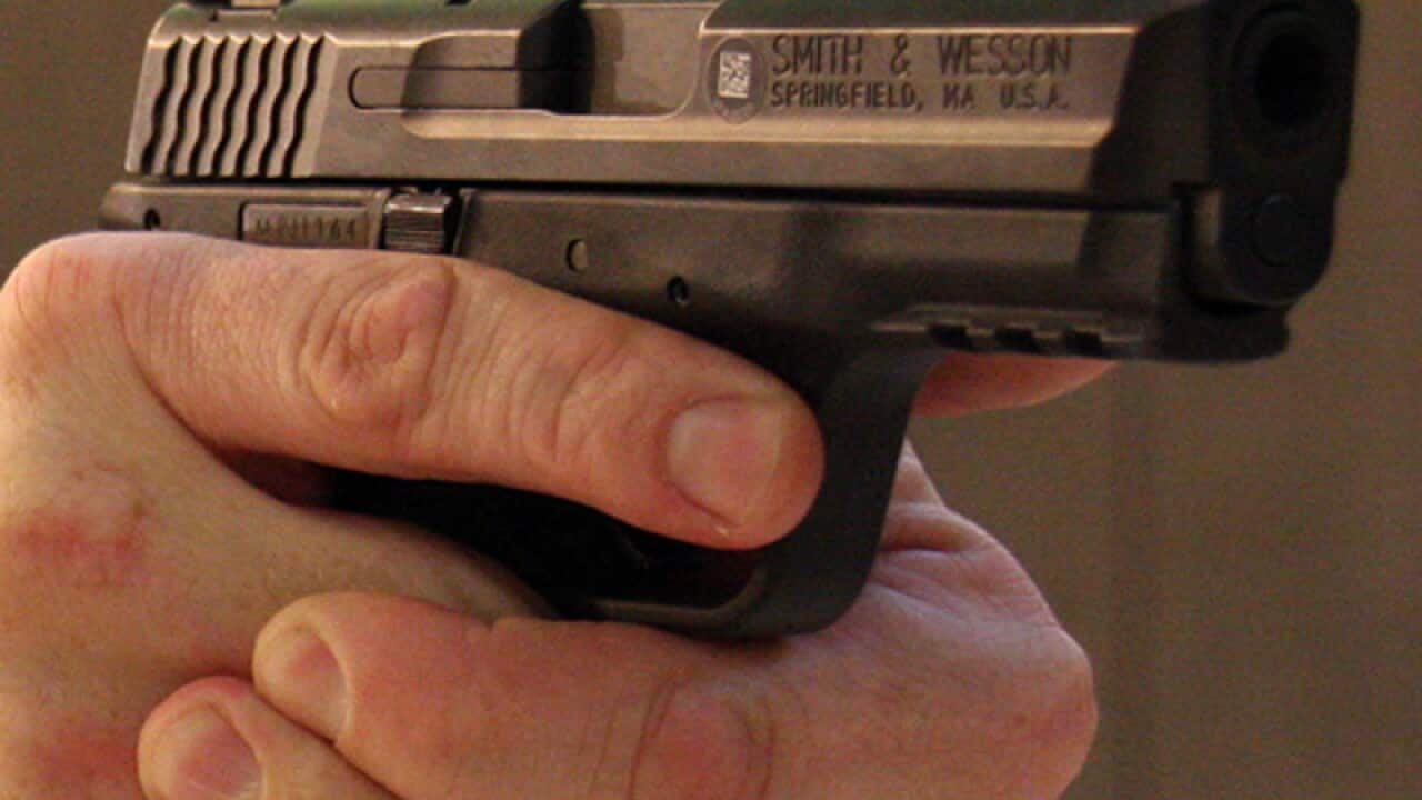 File photo of a handgun