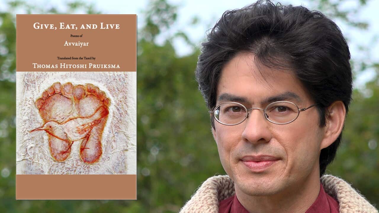Thomas Hitoshi Pruiksma, and the cover of one of his books. credit: David Mielke