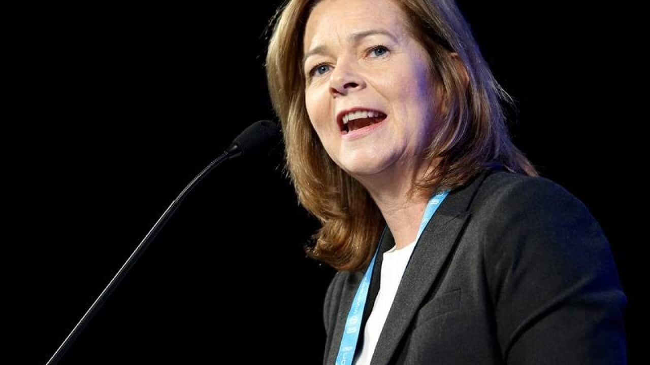 New ACTU president Michele O'Neil speaks at the ACTU Congress.