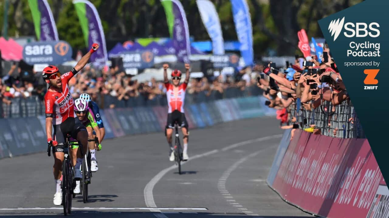 Thomas De Gendt winning stage 8 of the Giro 2022