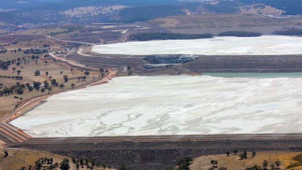 A supplied undated aerial image of Newcrest's Cadia Mine.