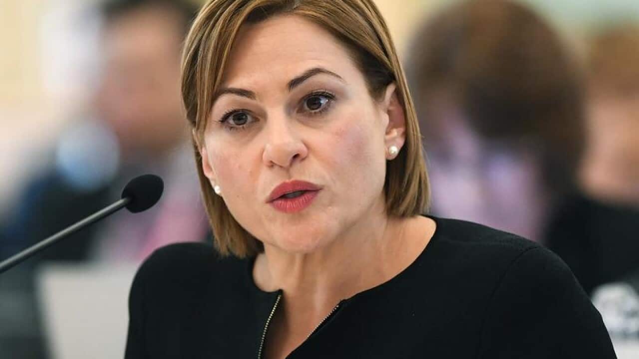 Jackie Trad during an Estimates Hearing in Queensland parliament.