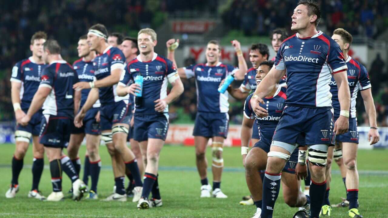 Members of the Melbourne Rebels