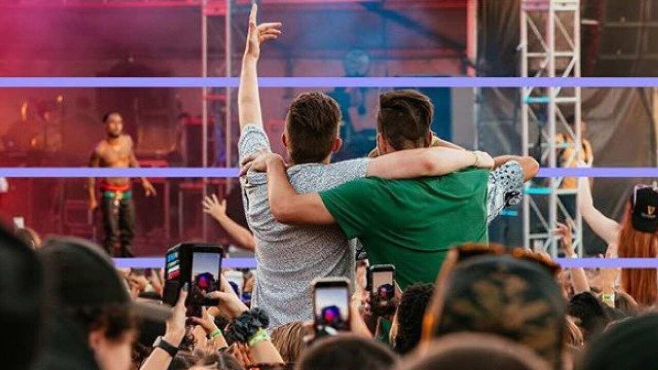 Revellers at the FOMO festival.